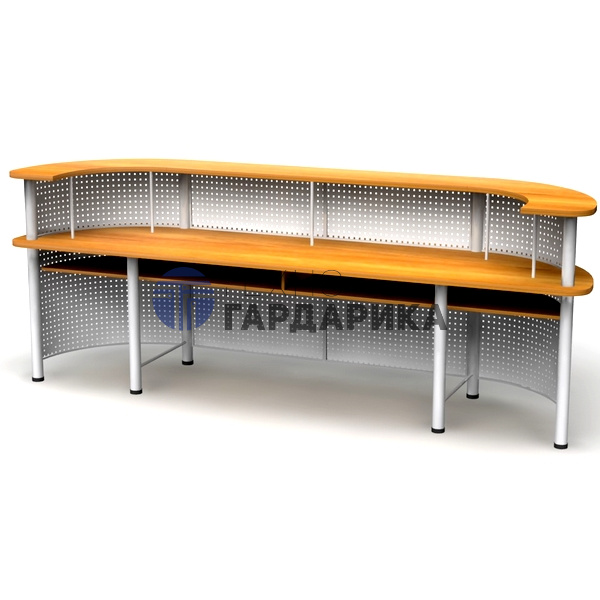 Кафедра выдачи угловая двухсторонняя 3180х780х1100 Кафедра выдачи угловая двухсторонняя 3180х780х1100