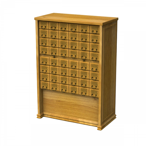 Шкаф каталожный 48 ящиков 1092х540х1600Н (серия Классика) Шкаф каталожный 48 ящиков 1092х540х1600Н (серия Классика)