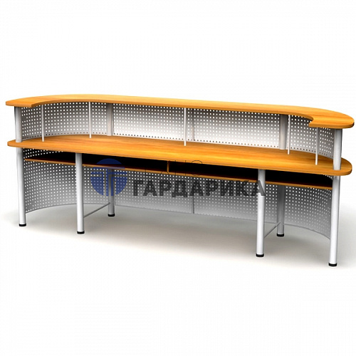 Кафедра выдачи угловая двухсторонняя 3960х780х1100 Кафедра выдачи угловая двухсторонняя 3960х780х1100